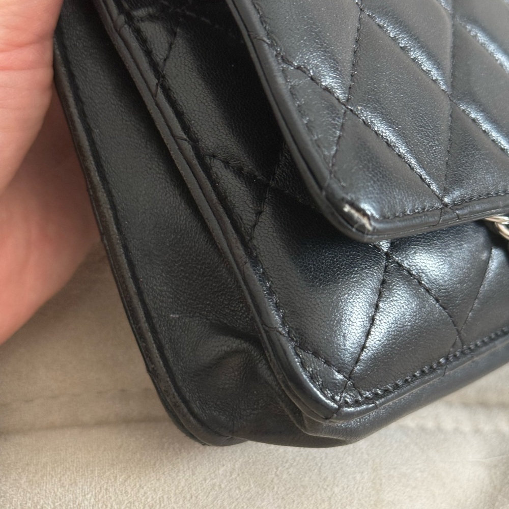 Chanel Black Quilted Crossbody Bag with Chain Strap - Picture 6 of 8